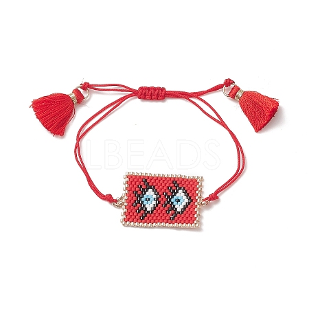 Handmade Japanese Seed Rectangle Braided Bead Bracelets BJEW-MZ00022-02-1