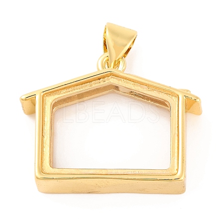 Rack Plating Brass Locket Pendants KK-F874-01G-06-1