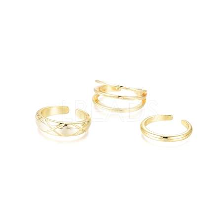 Brass Cuff Toe Rings RJEW-G100-11G-1