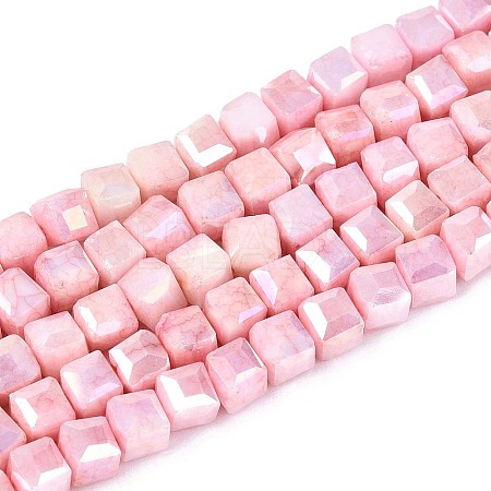 Anti-Tarnish Electroplate Glass Beads Strands GLAA-T025-4mm-10I-1