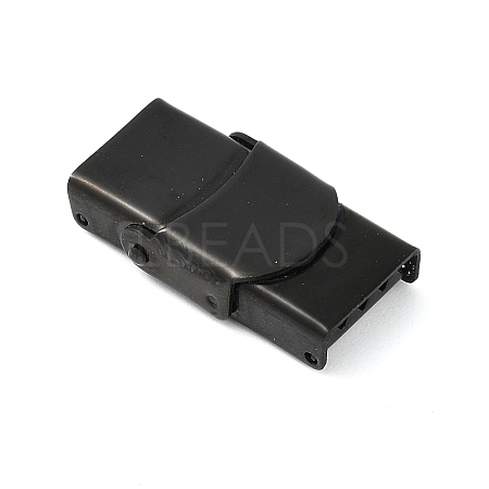 Ion Plating(IP) 201 Stainless Steel Watch Band Clasps STAS-C006-1-02B-1