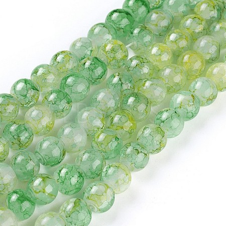 Spray Painted Glass Beads Strands GLAA-A038-C-80-1