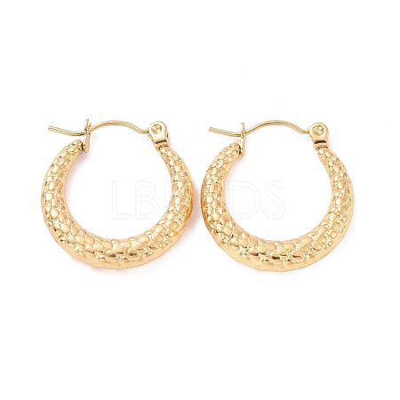 Ion Plating(IP) 304 Stainless Steel Chunky Hoop Earrings for Women EJEW-G293-19G-1