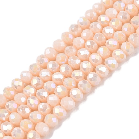 Electroplate Glass Beads Strands EGLA-A044-P4mm-B05-1