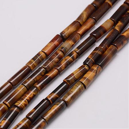 Natural & Dyed Tiger Eye Bead Strands G-P230-32-4x13mm-1
