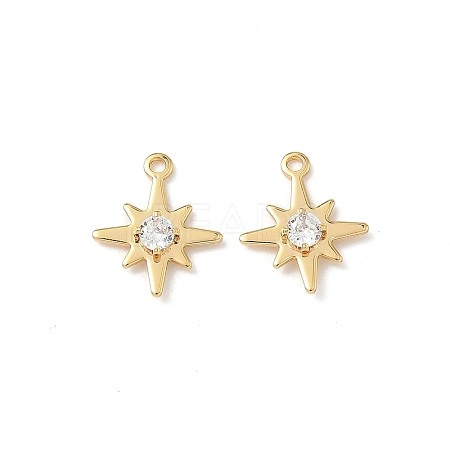 Brass Micro Pave Cubic Zirconia Pendants KK-Z136-43B-G-1