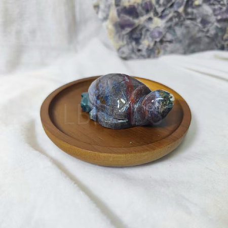 Natural Ocean Agate Tortoise Statue DJEW-PW0013-05A-02-1