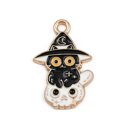 Halloween Alloy Enamel Pendants FIND-I052-01KCG-09-1