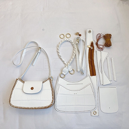 DIY Imitation Leather Crossbody Lady Bag Making Kits PW-WG56265-03-1