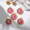 Golden Plated Alloy Enamel Charms ENAM-S118-08Y-5