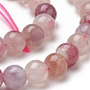Natura Red Tourmaline Beads Strands G-D0008-01-6mm-3