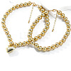 2Pcs 2 Styles Alloy Heart Pendant Necklaces Set NJEW-P319-02G-2
