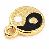 Golden Alloy Enamel Pendants KK-P197-17B-G-2