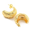 Rack Plating Brass Moon & Star Stud Earrings EJEW-A028-24G-2