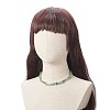 Natural Green Aventurine Chip Beaded Necklaces with 304 Stainless Steel Lobster Claw Clasp & Chain Extender NJEW-JN04225-04-5