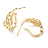 Brass Ring Stud Earrings EJEW-C070-01G-2