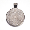 Metal Alloy Pendant Cabochon Settings X-PALLOY-A15654-B-2