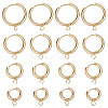 SUNNYCLUE 16Pcs 4 Sizes 201 Stainless Steel Huggie Hoop Earring Findings STAS-SC0004-67G-1