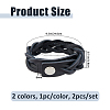 2Pcs 2 Colors Braided Cowhide Cord Bracelets BJEW-FH0001-18-2