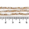 Electroplate Glass Beads Strands X-EGLA-J144-HR-C04-4