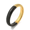304 Stainless Steel Flat Snake Chain Bracelet BJEW-B076-01BG-1