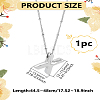1pc Brass Chain with Alloy Letter Pendants Necklaces NJEW-LP0001-41X-P-2