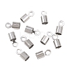 304 Stainless Steel Fold Over Crimp Cord Ends STAS-P434-05E-P-1