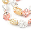 Electroplated Natural Freshwater Shell Beads Strands SHEL-R113-01H-3