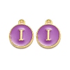 Golden Plated Alloy Enamel Charms ENAM-Q437-12I-1