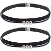 4Pcs 2Styles Alloy Round & Black Velvet Double Layer Choker Necklaces NJEW-WH20002-11A-1