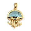 Rack Plating Glass Pendants KK-U035-14G-1
