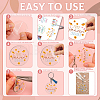 Flower Theme DIY Blank Oval Acrylic Keychain Making Kits DIY-GO0002-74-4