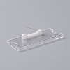 Transparent Acrylic Rectangle ID Card Sleeves Brooch Finding FIND-WH0108-54-4