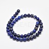Natural Lapis Lazuli Round Bead Strands G-E262-01-8mm-10