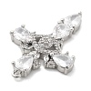 Brass Micro Pave Clear Cubic Zirconia Pendants KK-L228-03P-03-2