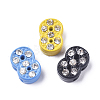 Alloy Rhinestone Slide Charms PALLOY-WH0070-23H-1