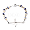 201 Stainless Steel Link Chain Bracelets BJEW-A032-01GP-02-2