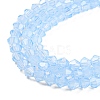 Baking Paint Transparent Glass Beads Strands DGLA-F029-J4mm-02-4