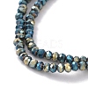 Electroplate Glass Beads Strands EGLA-K010-FP02-3