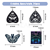 HOBBIESAY 24Pcs 4 Style Halloween Printed Acrylic Pendants OACR-HY0001-08-2