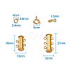 Brass Magnetic Slide Lock Clasps KK-TA0007-17-12