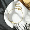 Cross Brass Link Bracelets BJEW-JB10588-2