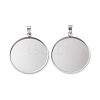 304 Stainless Steel Pendant Cabochon Settings STAS-L282-010P-10-1