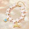 Ocean Brass Enamel Charm Bracelets for Women KK-CBA68DA-15A-G-2