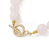 Natural Amethyst & Natural Rose Quartz  Beaded Bracelets for Women BJEW-JB13150-01-4