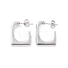 Non-Tarnish 304 Stainless Steel Rectangle Stud Earrings EJEW-P198-03P-1