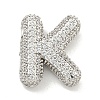 Platinum Plated Brass Micro Pave Cubic Zirconia Pendants KK-L073-001P-K-1