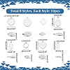 WADORN 80Pcs 8 Styles 304 & 201 Stainless Steel Stamping Blank Tag Pendants STAS-WR0001-11-2