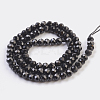Natural Black Spinel Beads Strands G-F568-028-A-2