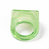 Transparent Acrylic Finger Rings X-RJEW-T010-10-4